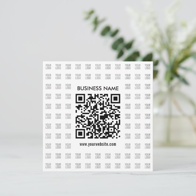 Instantly Create Scannable QR code & Logo Pattern Card (Standing Front)