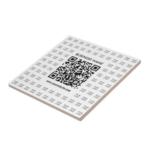 Instantly Create Scannable QR code & Logo Pattern Ceramic Tile