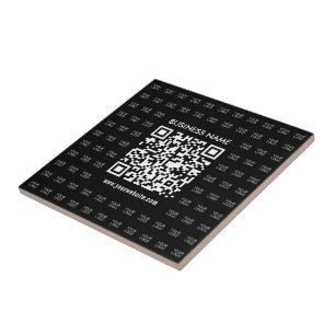 Instantly Create Scannable QR code & Logo Pattern Ceramic Tile