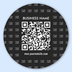 Instantly Create Scannable QR code & Logo Pattern Classic Round Sticker