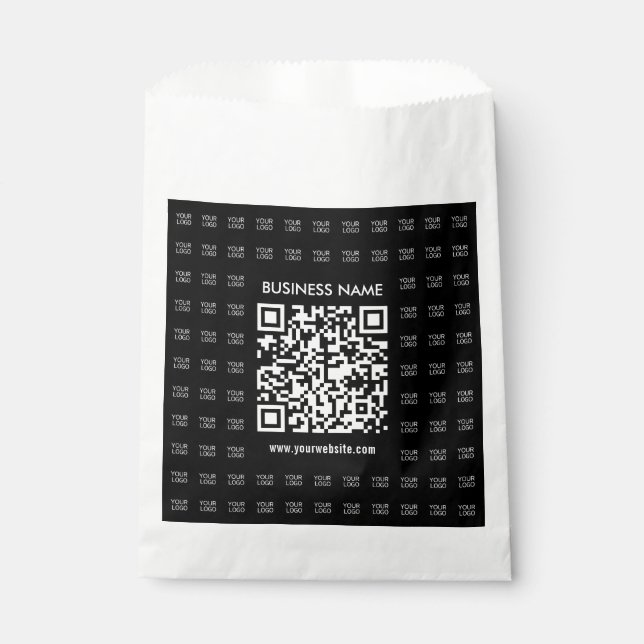 Instantly Create Scannable QR code & Logo Pattern Favour Bag (Front)
