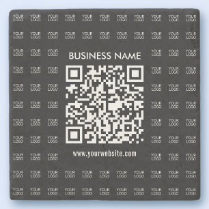 Instantly Create Scannable QR code & Logo Pattern Stone Coaster