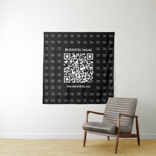 Instantly Create Scannable QR code & Logo Pattern Tapestry