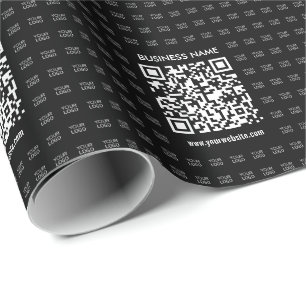 Instantly Create Scannable QR code & Logo Pattern Wrapping Paper