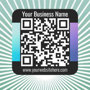 INSTANTLY CREATE SCANNABLE QR Code Square Sticker