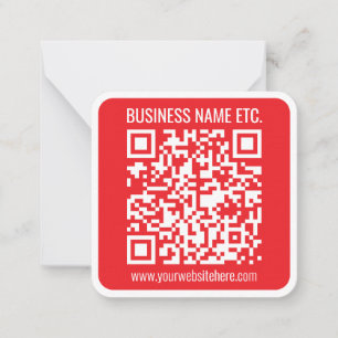 Instantly Create Your Own QR Code   Editable Red Card