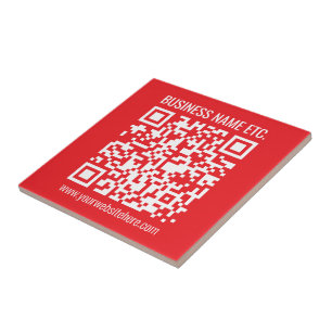 Instantly Create Your Own QR Code   Editable Red Ceramic Tile