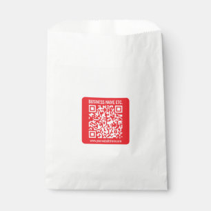 Instantly Create Your Own QR Code Editable Red Favour Bag