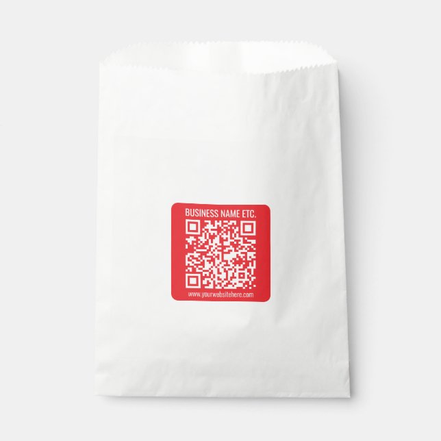 Instantly Create Your Own QR Code | Editable Red Favour Bag (Front)