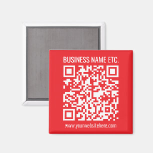 Instantly Create Your Own QR Code   Editable Red Magnet