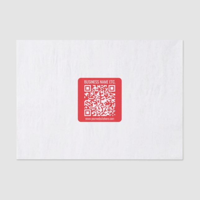 Instantly Create Your Own QR Code | Editable Red Tissue Paper (Front)
