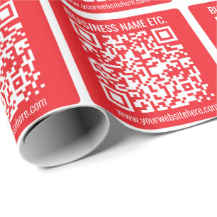 Instantly Create Your Own QR Code   Editable Red Wrapping Paper