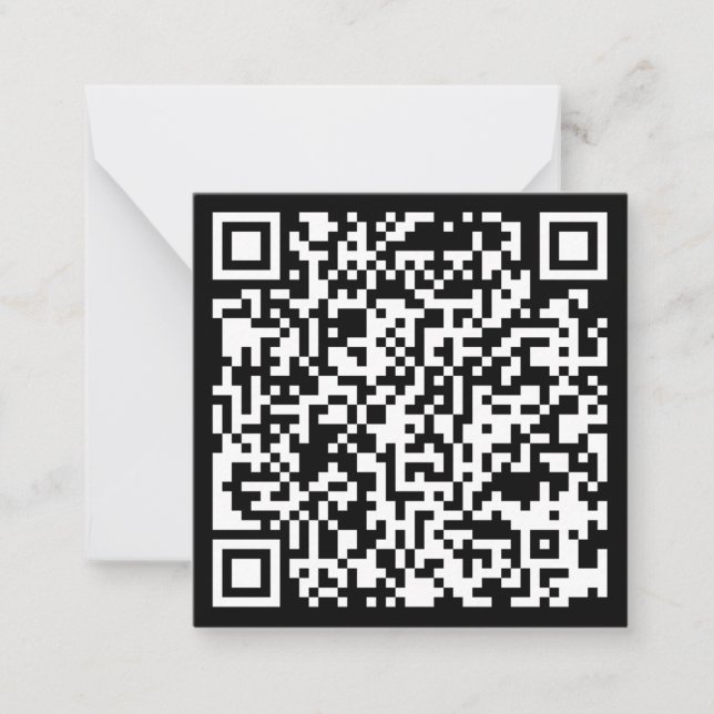 Instantly Created QR Code (by entering your URL) Card (Front)