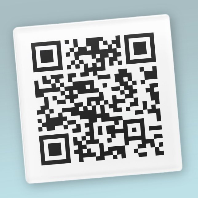 Instantly Created QR Code (by entering your URL) Glass Coaster (Creator Uploaded)
