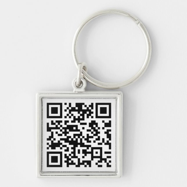 Instantly Created QR Code (by entering your URL) Key Ring (Front)