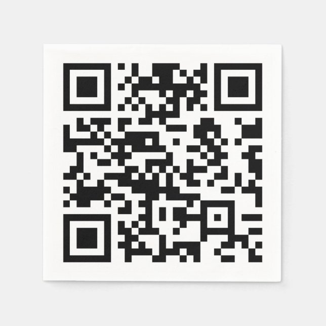 Instantly Created QR Code (by entering your URL) Napkin (Front)