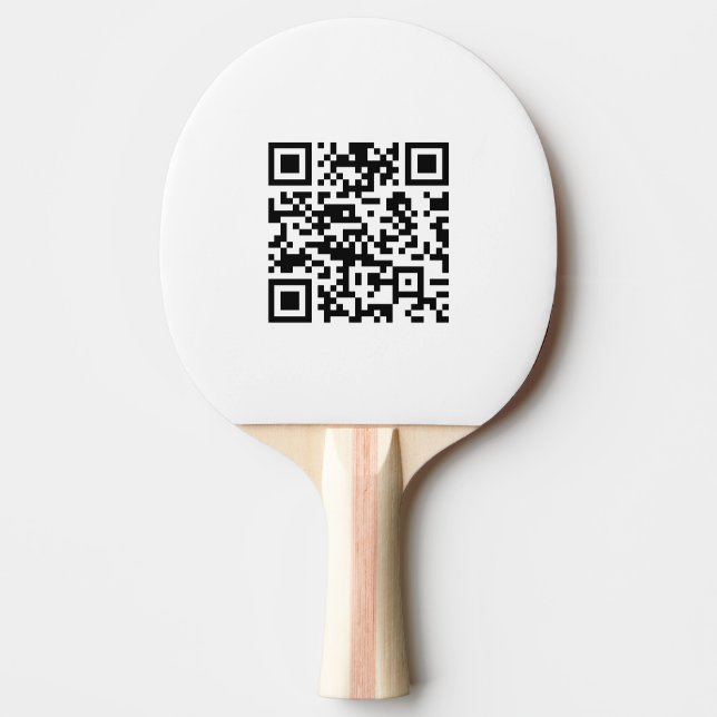 Instantly Created QR Code (by entering your URL) Ping Pong Paddle (Front)