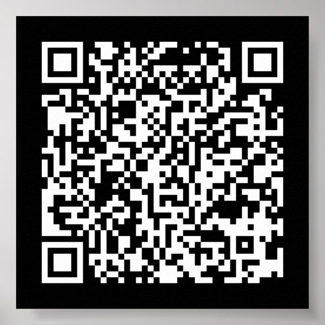 Instantly Created QR Code (by entering your URL) Poster (Front)