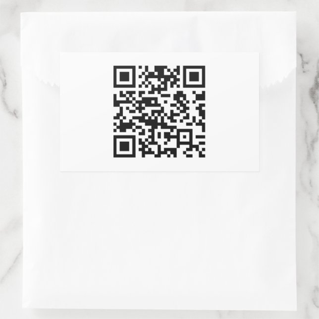 Instantly Created QR Code (by entering your URL) Rectangular Sticker (Bag)