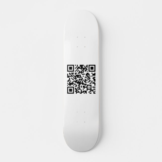 Instantly Created QR Code (by entering your URL) Skateboard (Front)