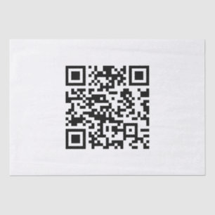 Instantly Created QR Code (by entering your URL) Tissue Paper