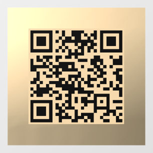 Instantly Editable QR code Template Faux Gold