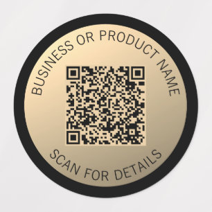 Instantly Editable QR code Template Faux Gold