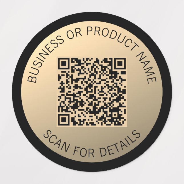 Instantly Editable QR code Template | Faux Gold (Design 1)