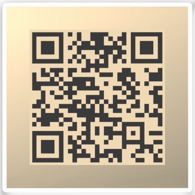 Instantly Editable QR code Template | Faux Gold (Front)
