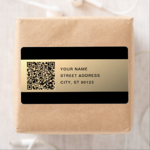 Instantly Editable QR code Template Faux Gold