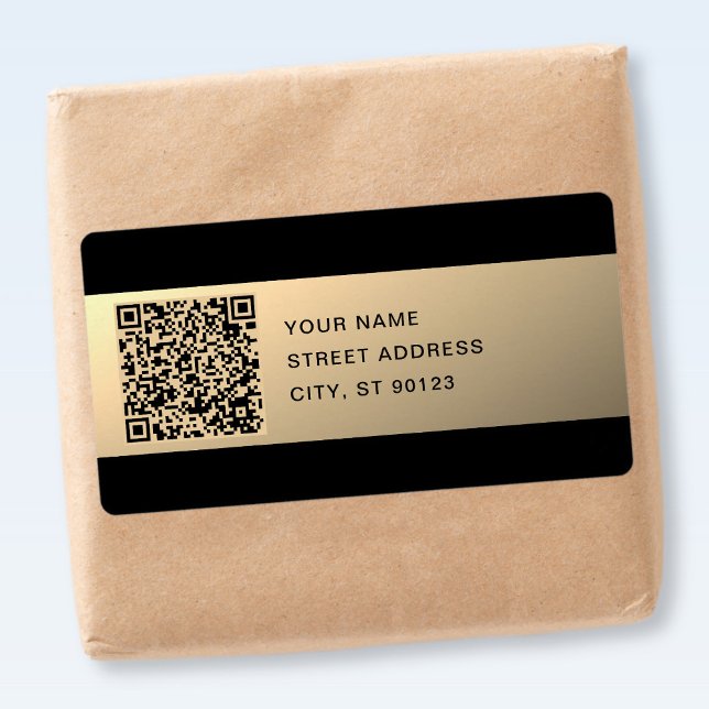 Instantly Editable QR code Template | Faux Gold (Creator Uploaded)