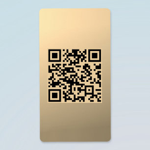 Instantly Editable QR code Template   Faux Gold