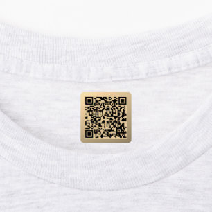 Instantly Editable QR code Template Faux Gold