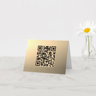 Instantly Editable QR code Template   Faux Gold