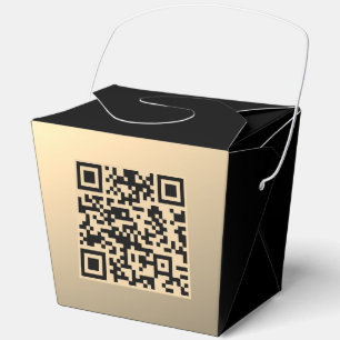 Instantly Editable QR code Template Faux Gold Favour Box