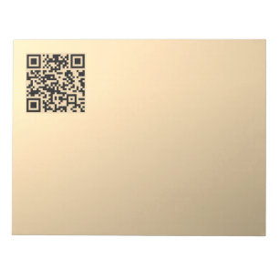 Instantly Editable QR code Template Faux Gold Notepad