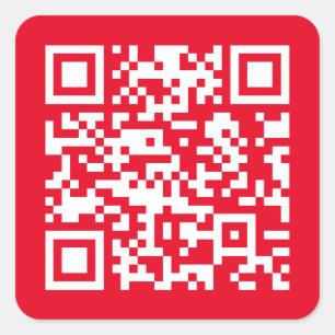 INSTANTLY GENERATE QR Code with any website Square Sticker