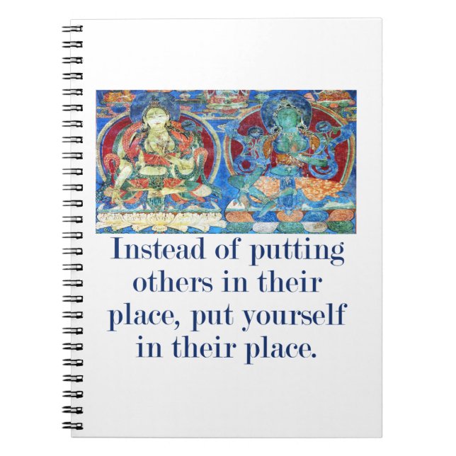 Instead Of Putting Others In Their Place - Compass Notebook (Front)
