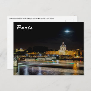 Institut de France and Pont des Arts - Paris Postcard