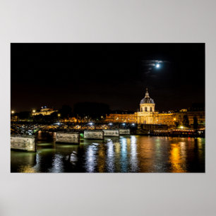 Institut de France and Pont des Arts - Paris Poster