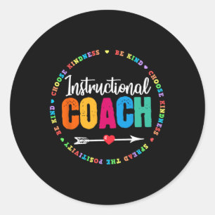 Instructional Coach Crew Back to School Matching G Classic Round Sticker