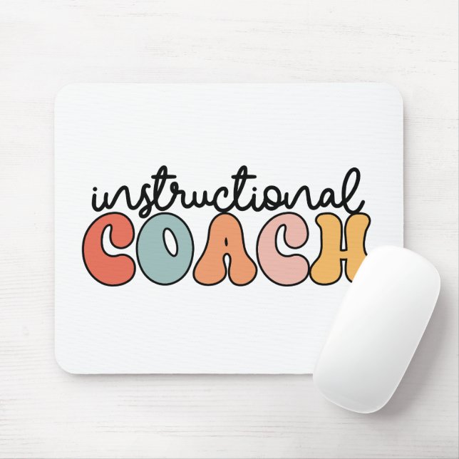 Instructional Coach Educational Coach Retro Mouse Pad (With Mouse)