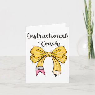 Instructional Coach Funny Back To School Worker Ap Card