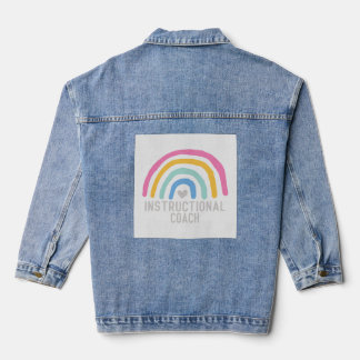 Instructional Coach: Rainbow of Learning Denim Jacket