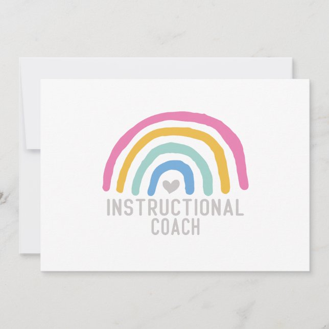 Instructional Coach: Rainbow of Learning Invitation (Front)