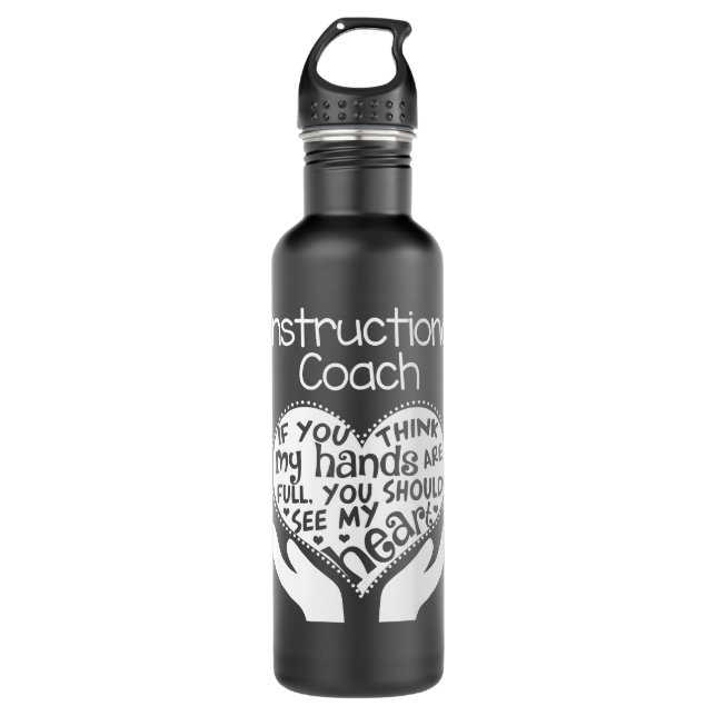 Instructional Coach Teacher School Long Sleeve T G 710 Ml Water Bottle (Front)