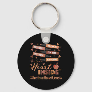 Instructional Coach We Can Be Different Black Hist Key Ring