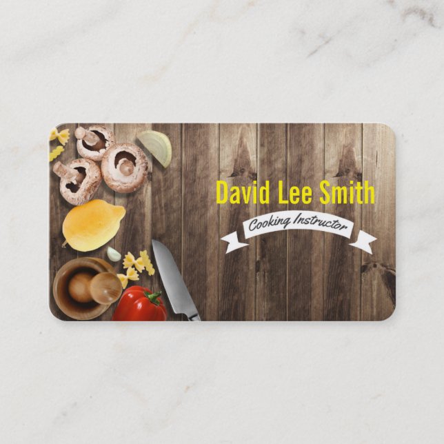Instructional Cooking/Chef/Cook service Business Card (Front)