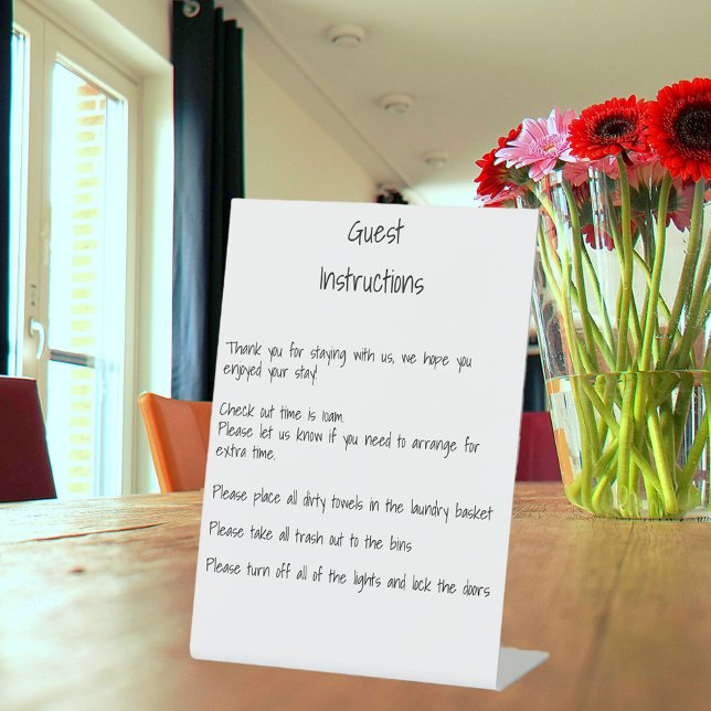 Instructions  Information Guest House Rental Pedestal Sign (Creator Uploaded)