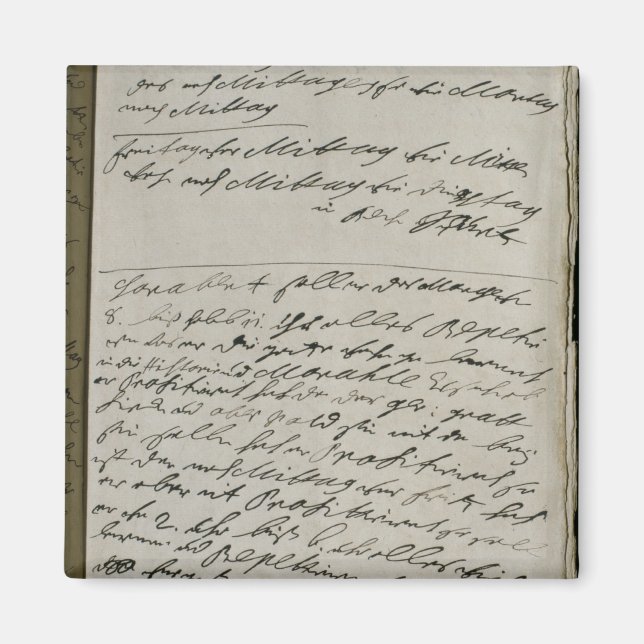 Instructions issued by Friedrich Wilhelm I Magnet (Front)